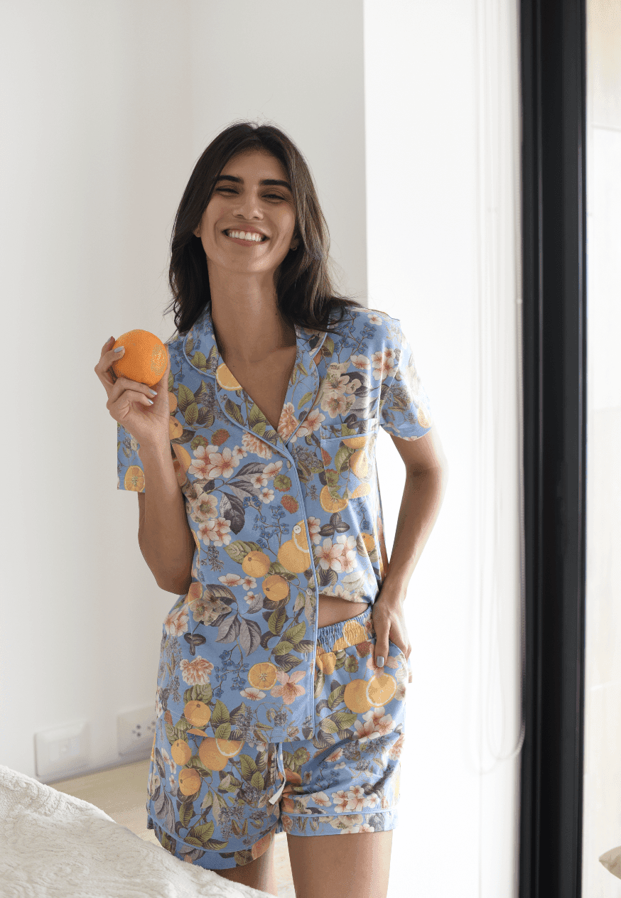Pijama camisera celeste - Imagen 2