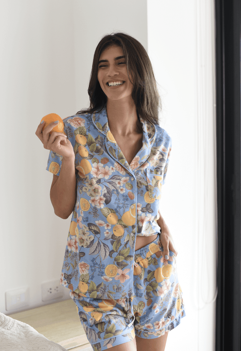 Pijama camisera celeste - Imagen 3